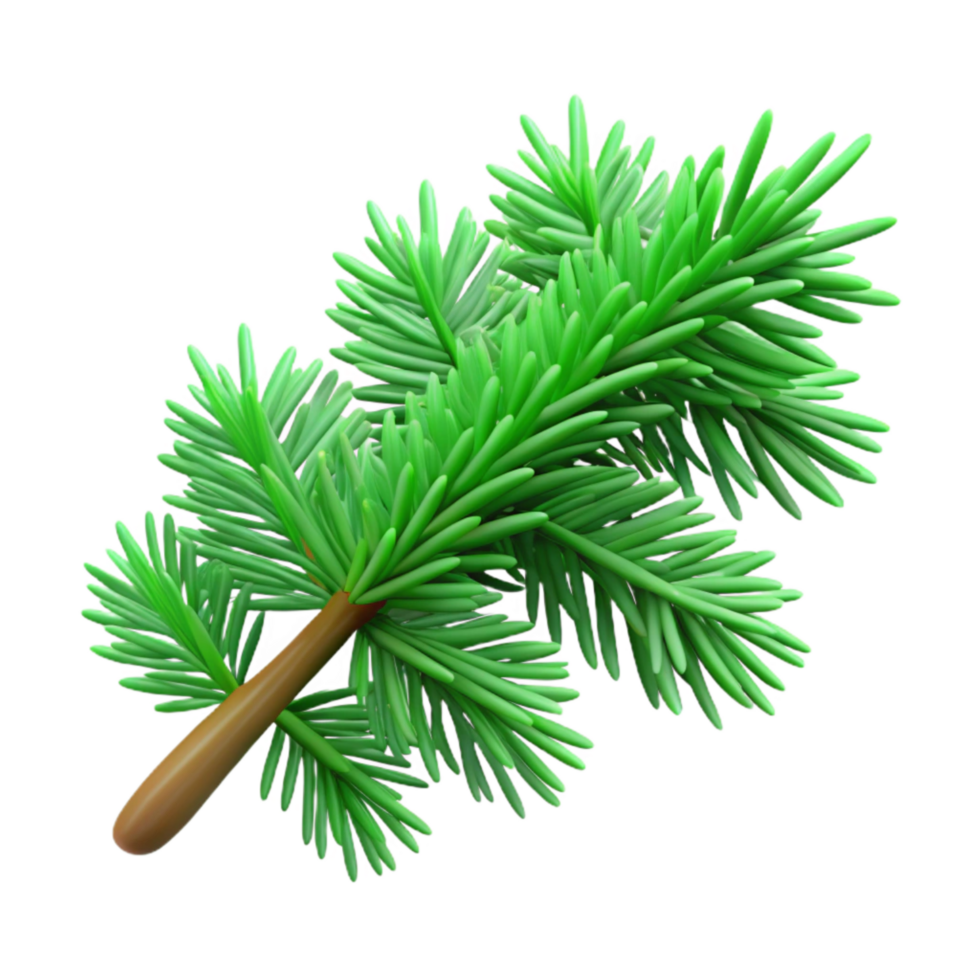 dramatic modern Green Pine Tree Branch Isolated on Transparent Background exclusive png