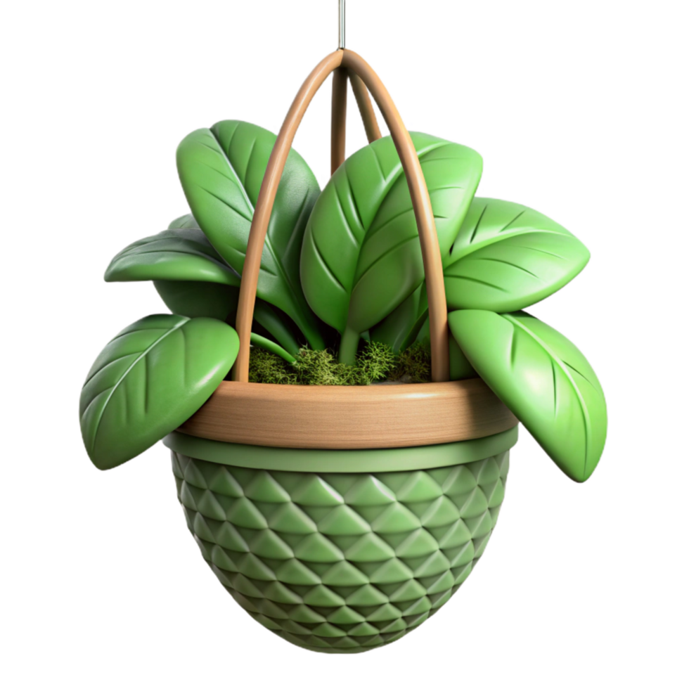 stunning modern Green Plant in a Ceramic Pot Isolated on Transparent Background high resolution png