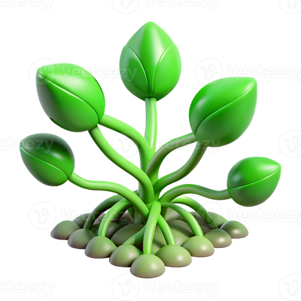 dramatic classic Green Plant Roots Underground Network Transparent detailed png
