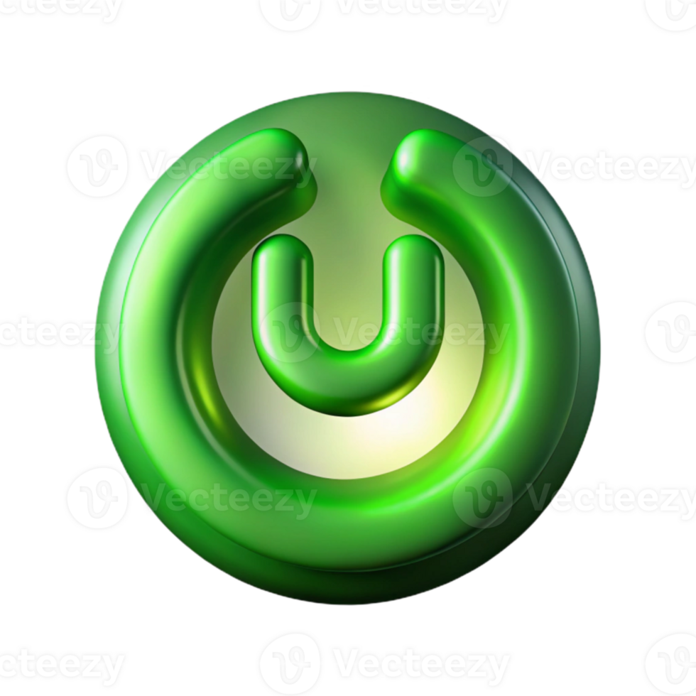 wonderful abstract Green Power Button Illuminated Cutout exclusive png