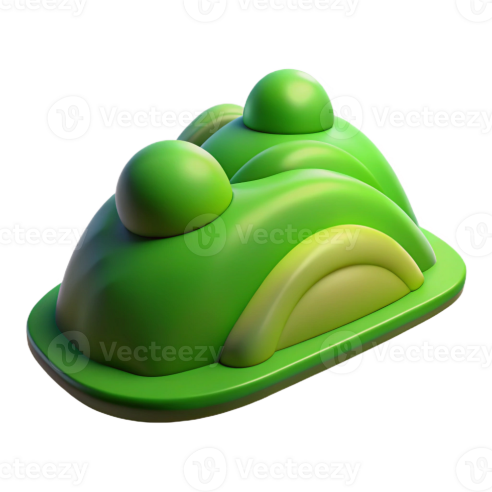 vibrant classic Green Rolling Hills Landscape Isolated Element detailed png