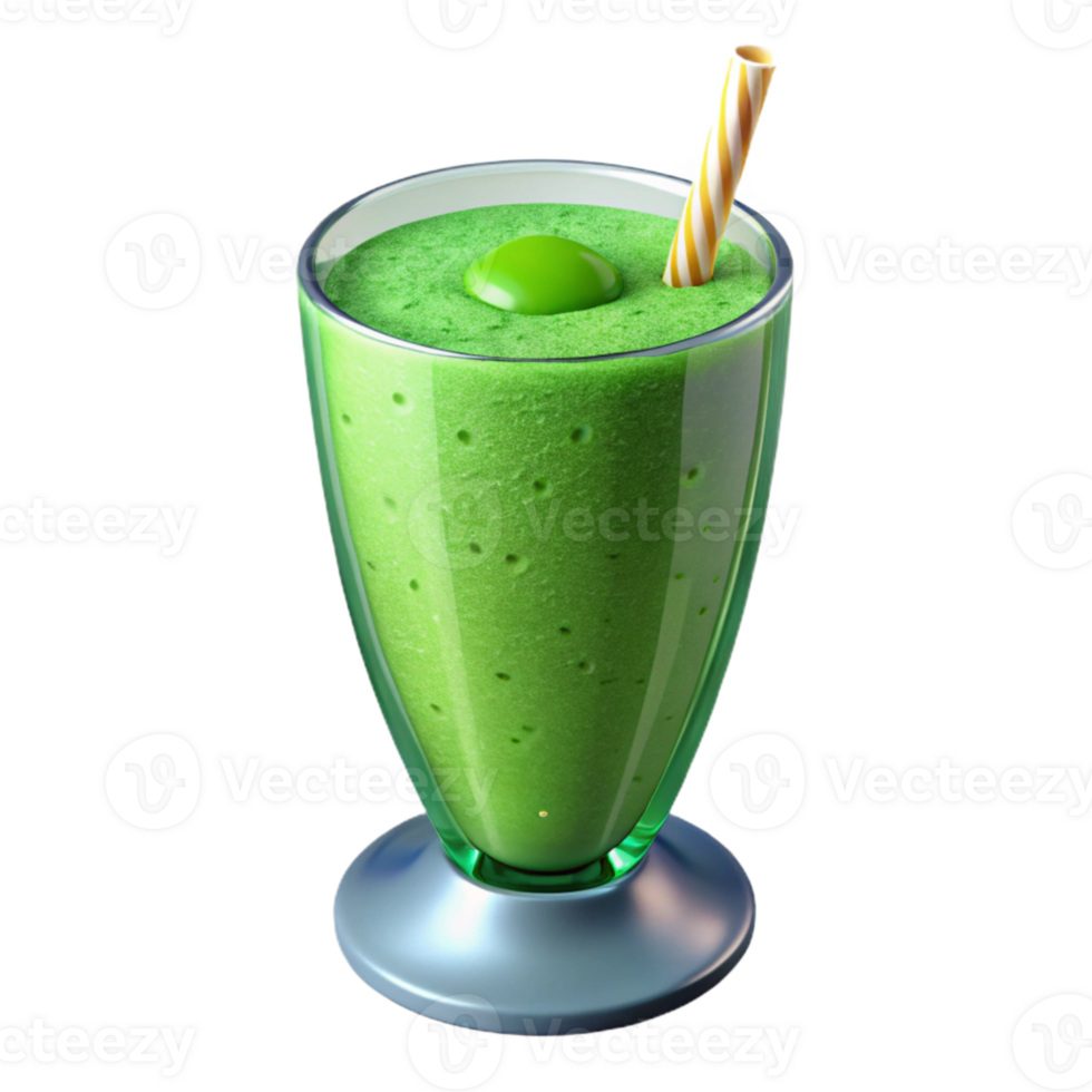 dramatic modern Green Smoothie in a Glass Cutout premium png