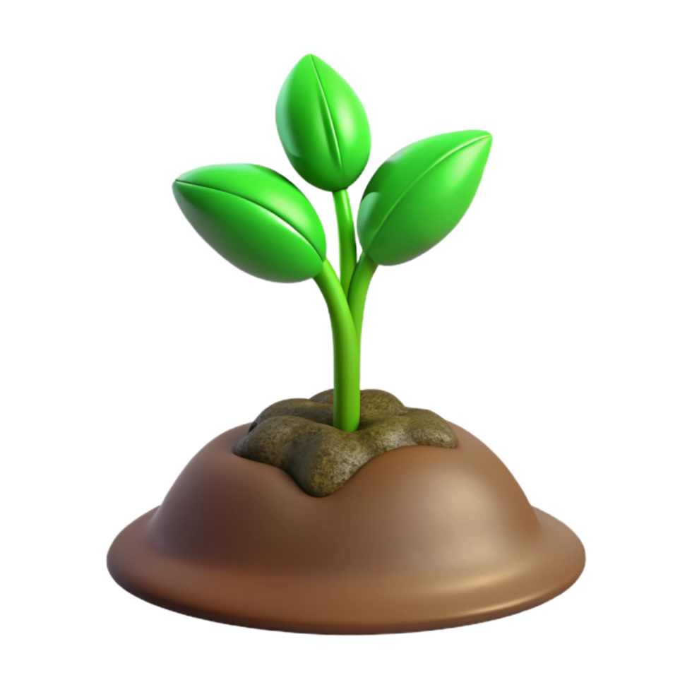 extraordinary rustic Green Sprout Emerging From Soil Cutout high resolution png