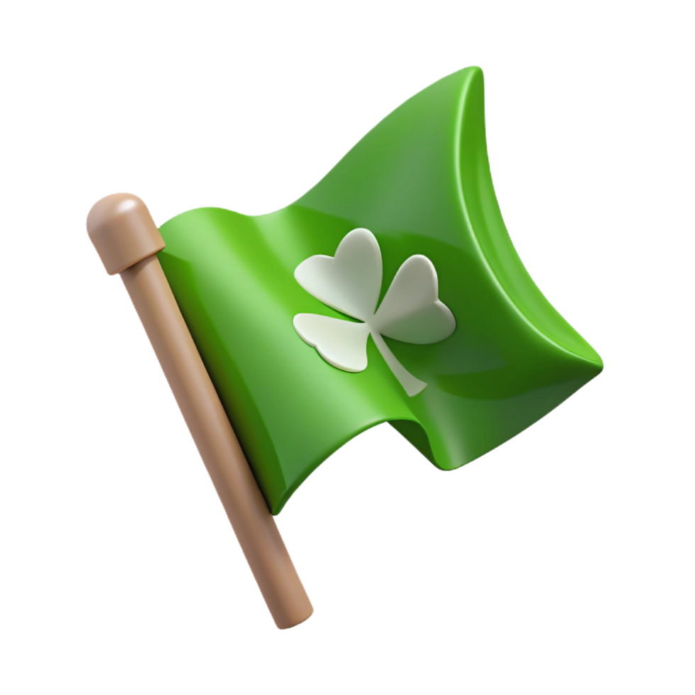extraordinary artistic Green St Patricks Day Shamrock Isolated on Transparent Background original png