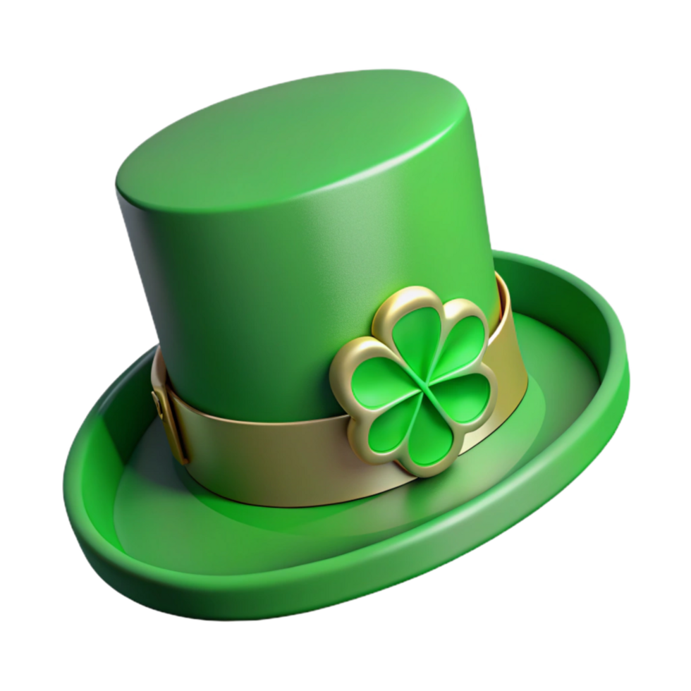 elegant vintage Green St Patricks Day Shamrock Isolated on Transparent Background genuine png