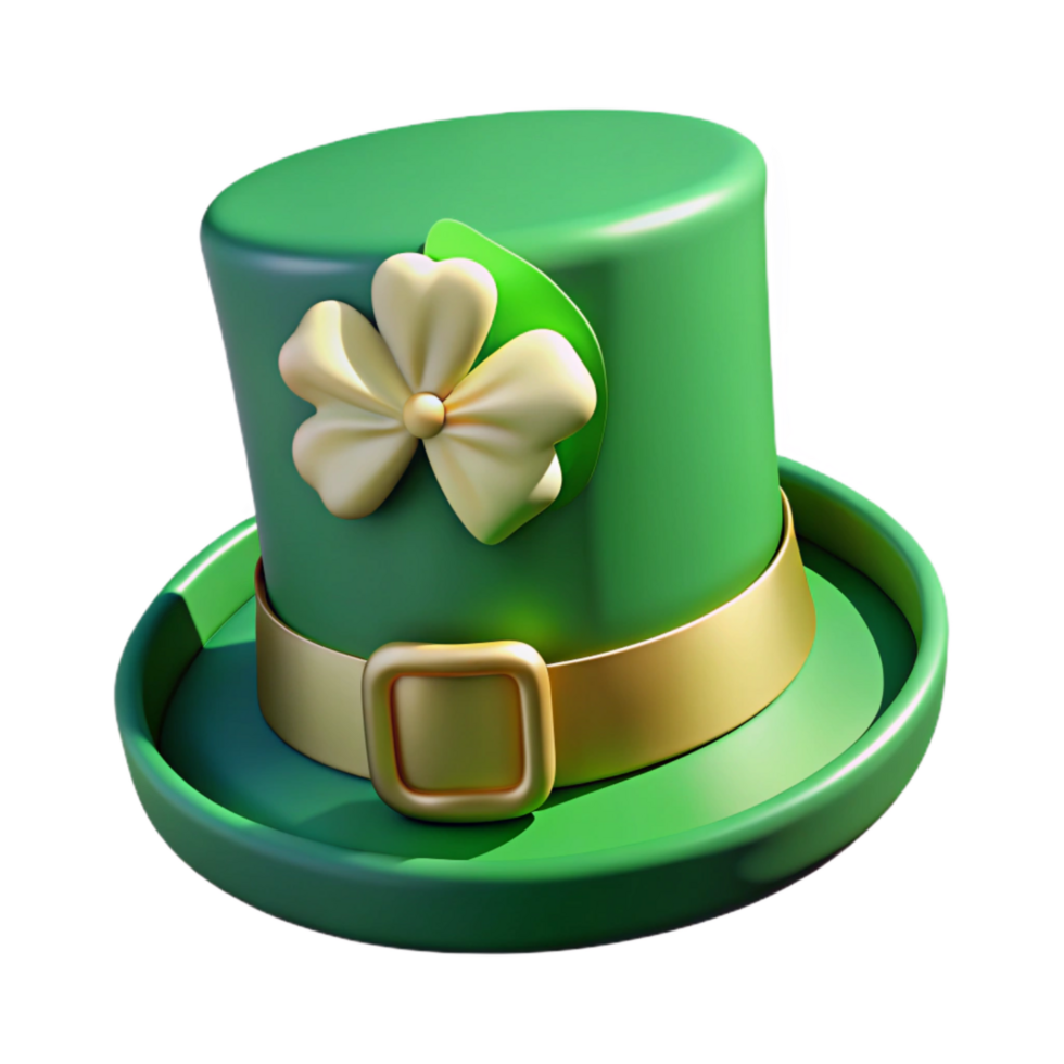 wonderful classic Green St Patricks Day Shamrock Isolated on Transparent Background original png