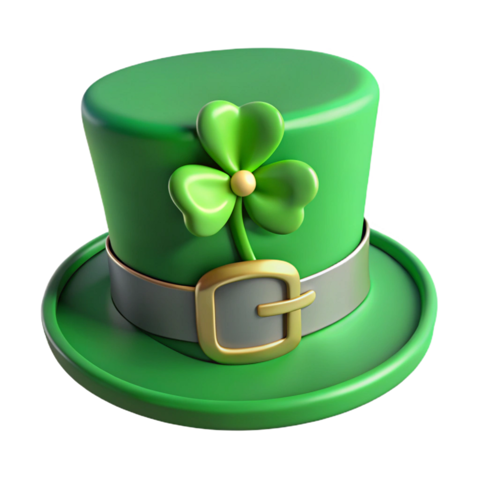 wonderful rustic Green St Patricks Day Shamrock Isolated on Transparent Background original png