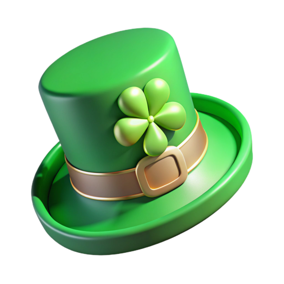 stunning contemporary Green St Patricks Day Shamrock Isolated on Transparent Background high quality png