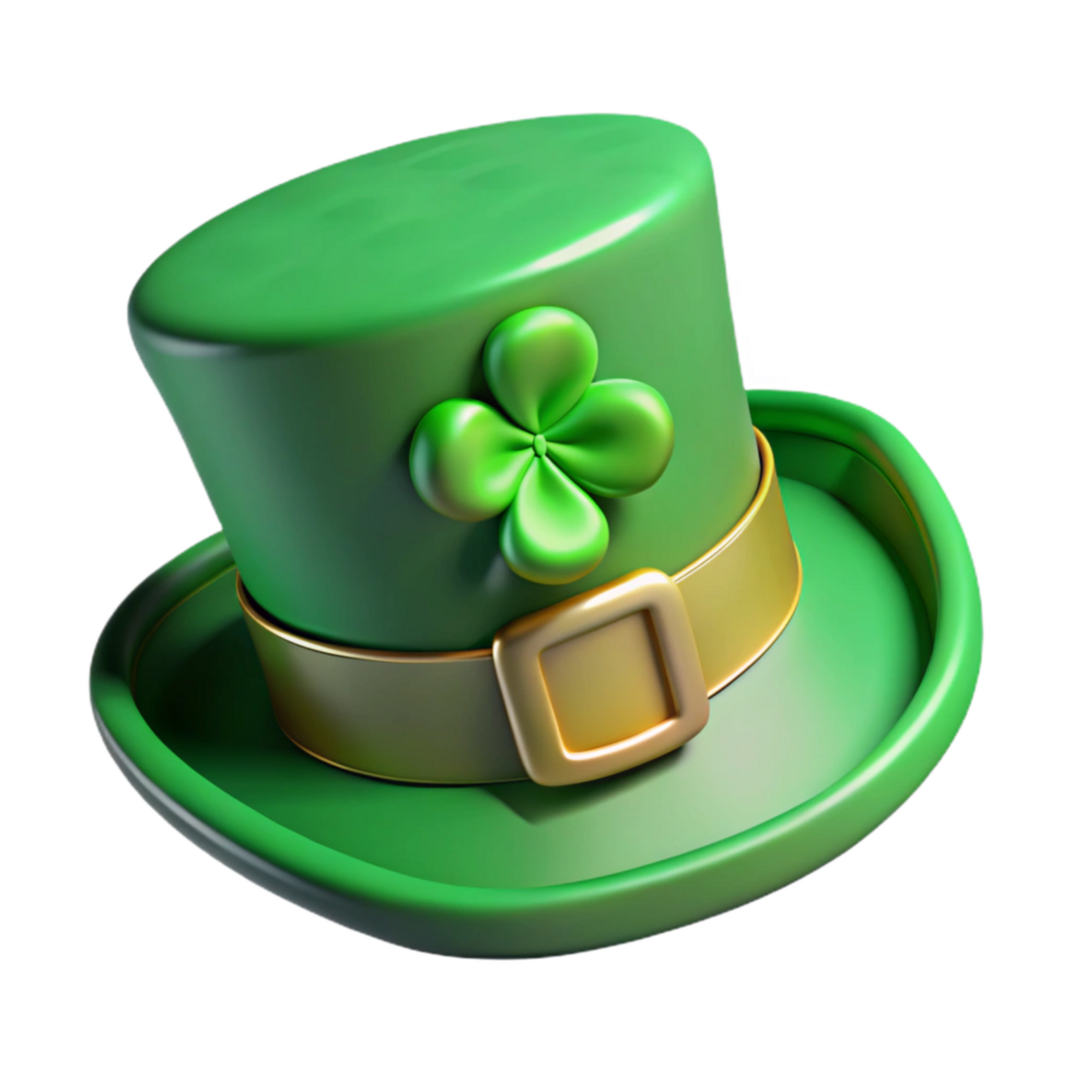 stunning modern Green St Patricks Day Shamrock Isolated on Transparent Background high quality png