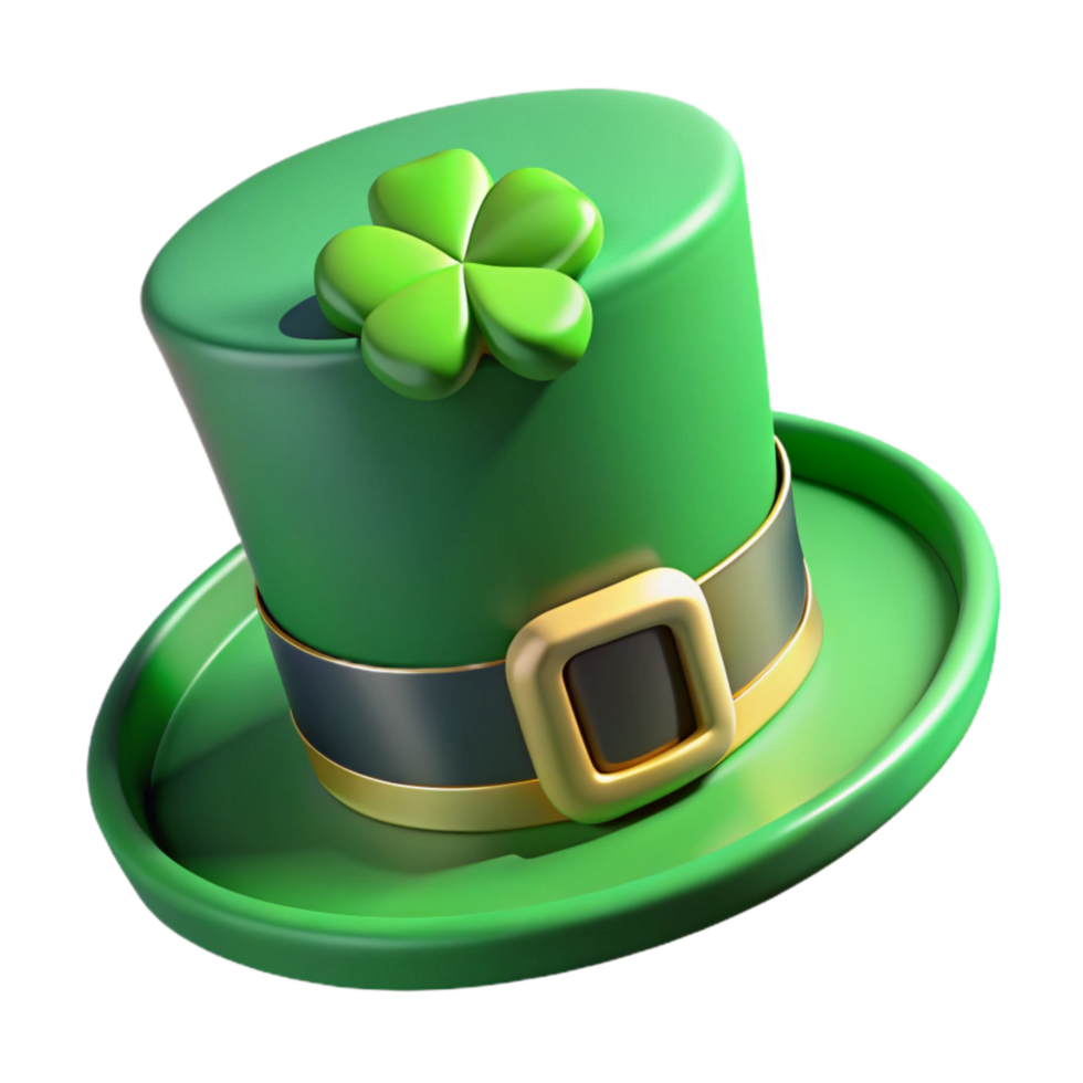 serene creative Green St Patricks Day Shamrock Isolated on Transparent Background high resolution png