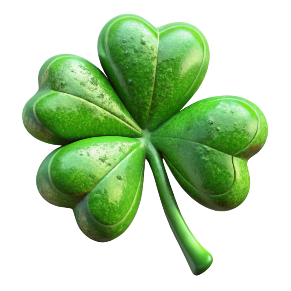 wonderful abstract Green St Patricks Day Shamrock Isolated on Transparent Background high resolution png
