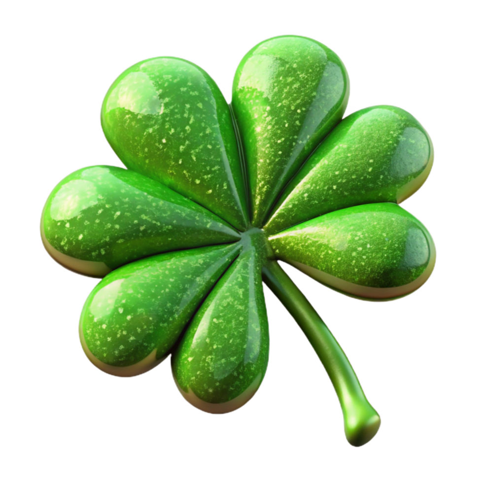 beautiful classic Green St Patricks Day Shamrock Isolated on Transparent Background professional png