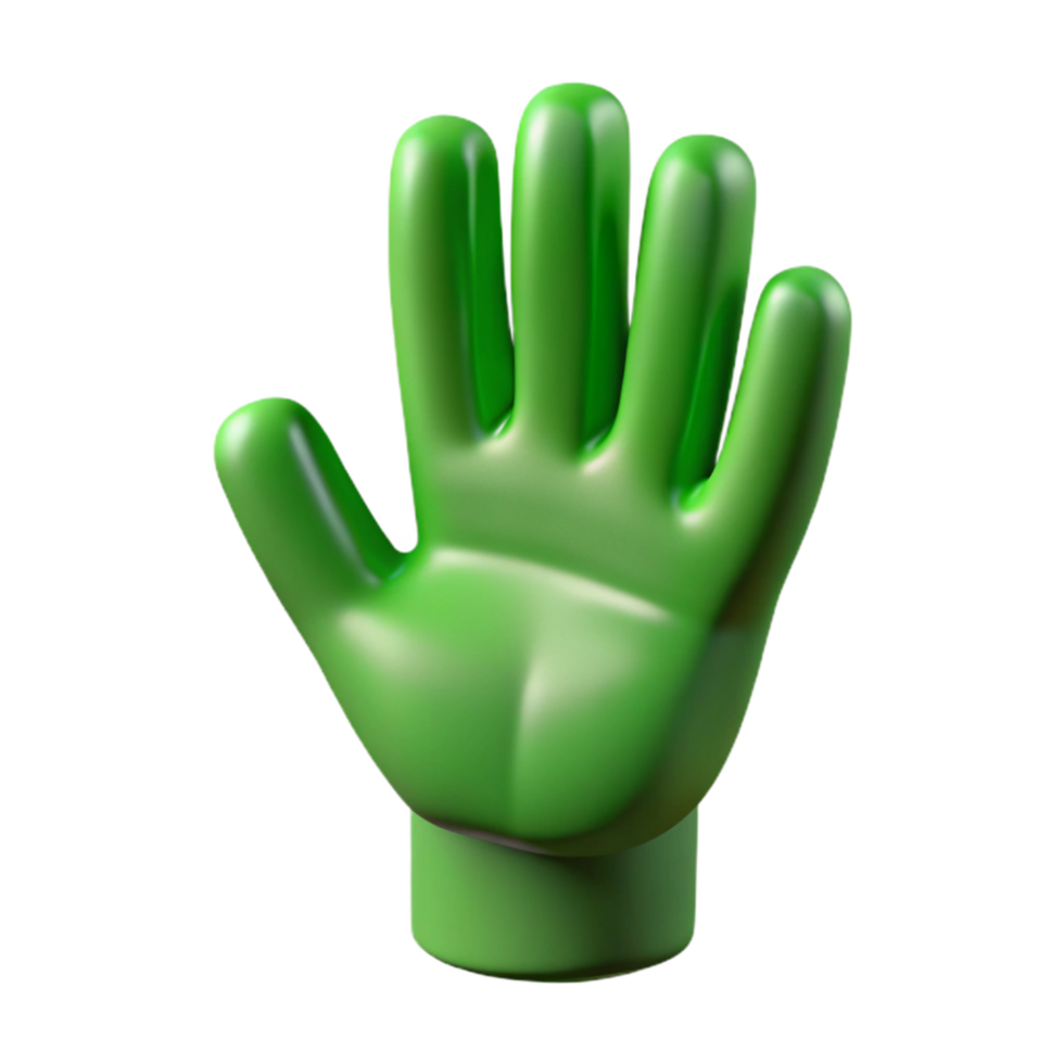 elegant classic Green Thumb Symbol Green Hand Isolated high resolution png