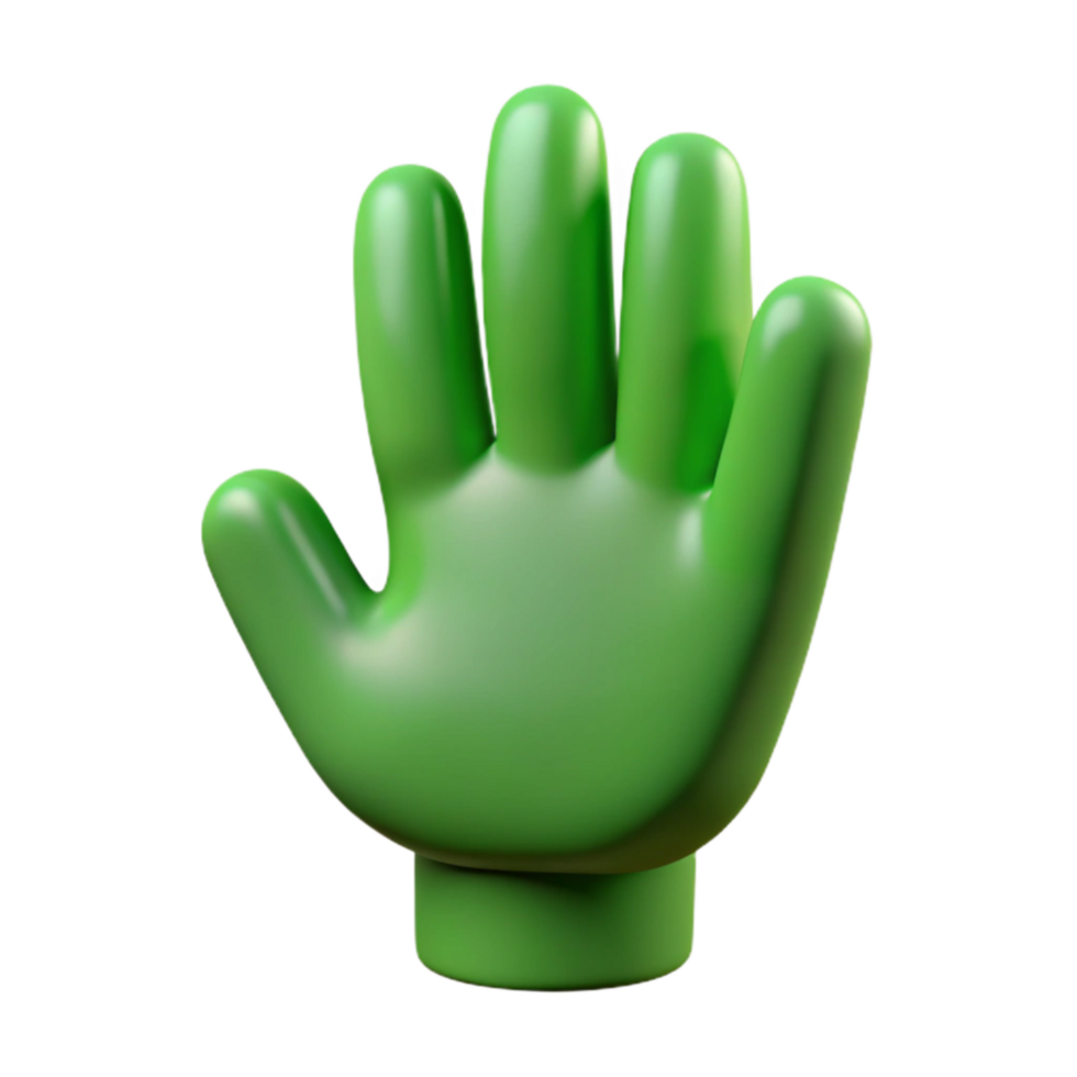 magnificent minimalist Green Thumb Symbol Green Hand Isolated authentic png