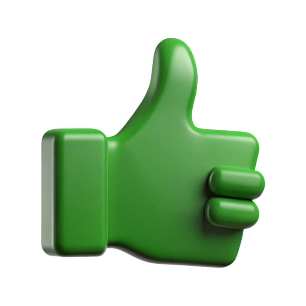 wonderful abstract Green Thumb Up Icon Flat Design Isolated high resolution png