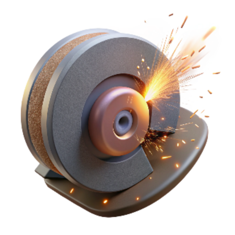 magnificent vintage Grinding Wheel Sparks Flying Transparent Background 4K png