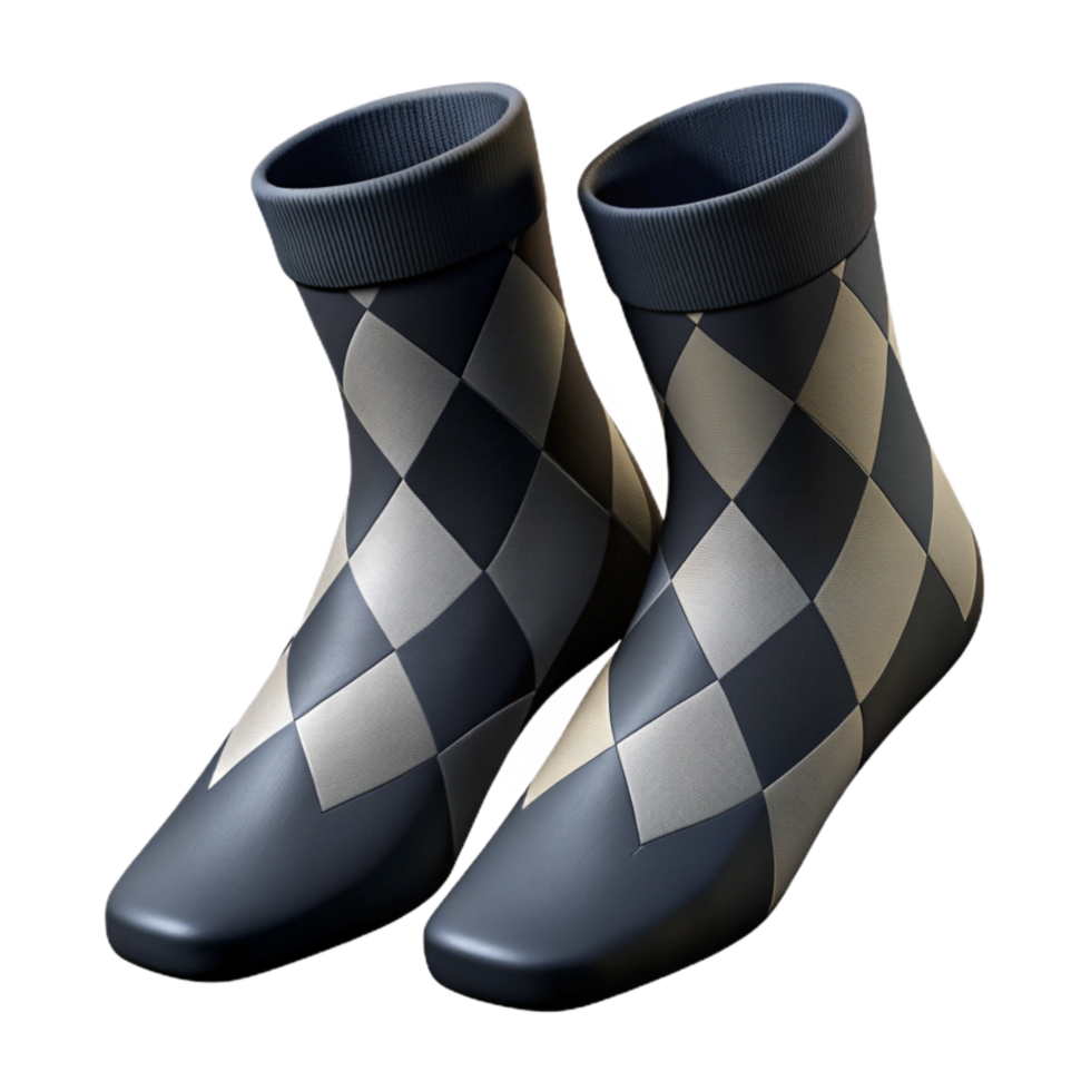extraordinary classic Groom Socks Black Silk Argyle Pattern Isolated high quality png