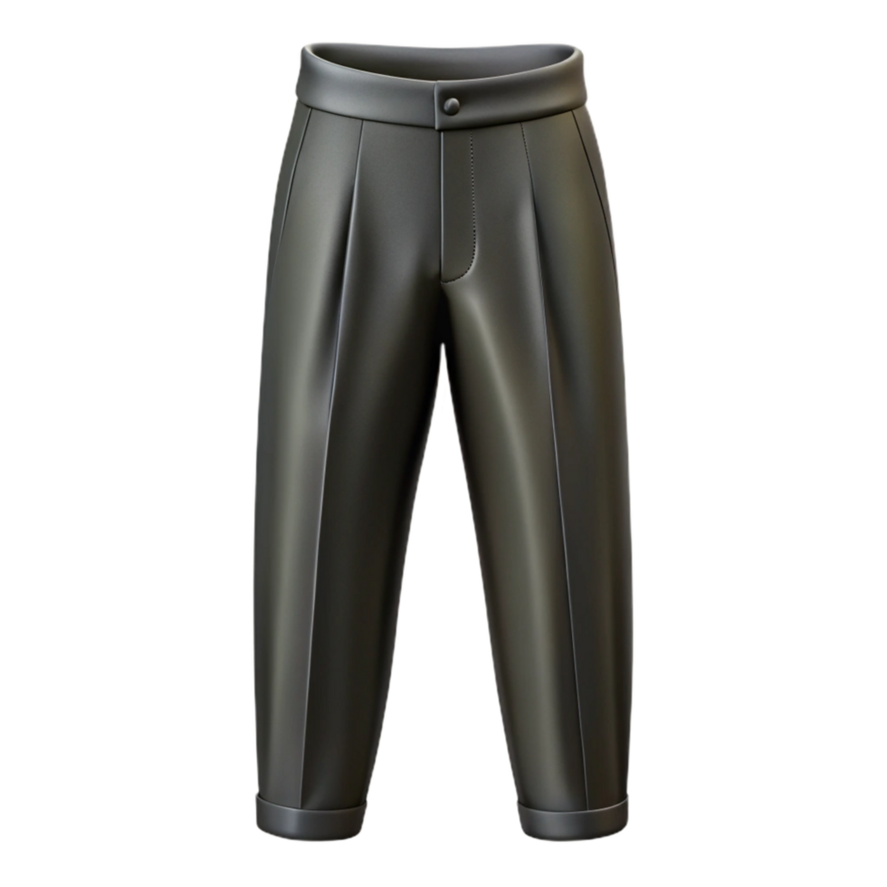 serene minimalist Groom Trousers Black Formal Creased Isolated professional png