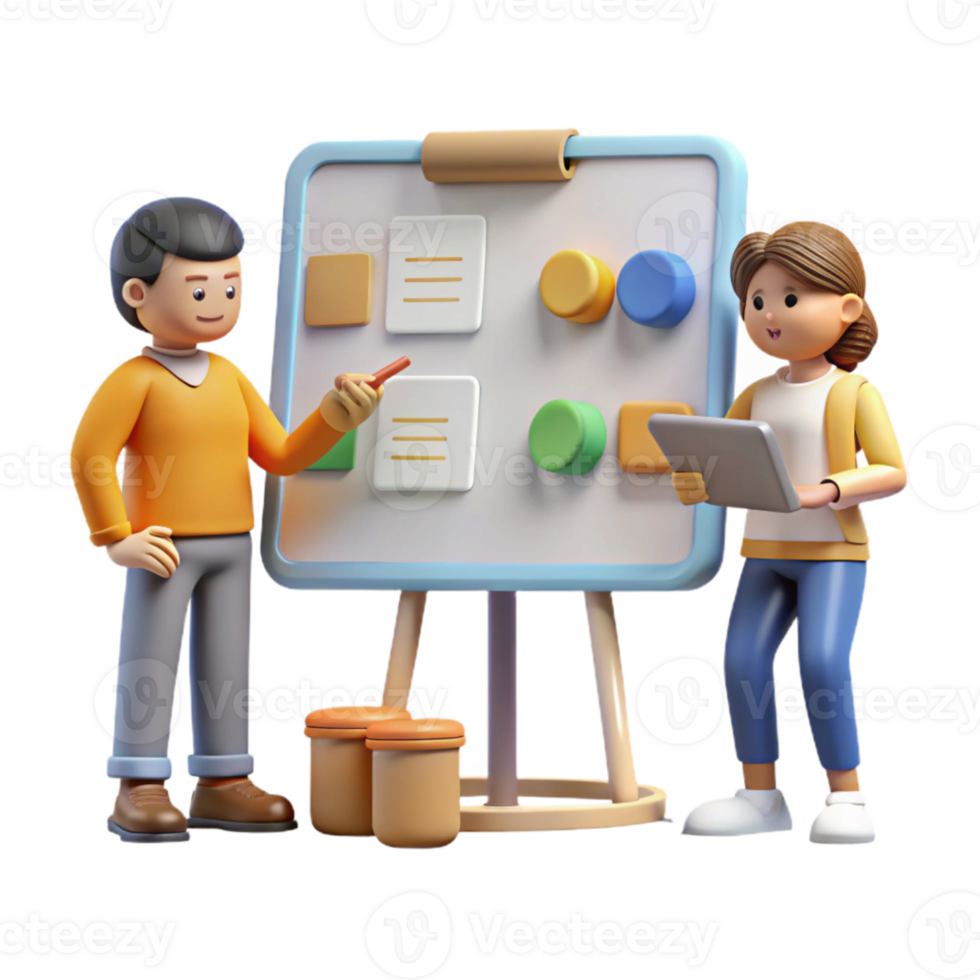 impressive modern Group Discussion Around a Whiteboard Transparent high quality png