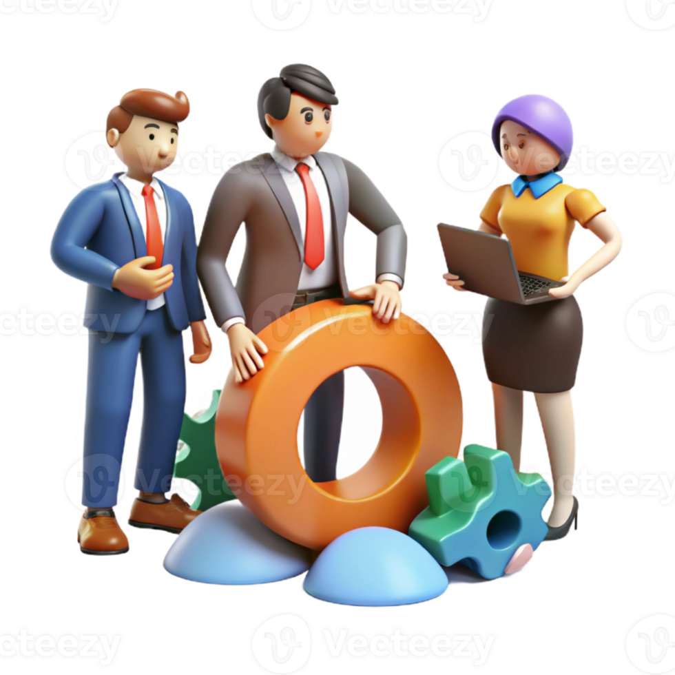 stunning contemporary Group of Business People in Meeting Cutout Element authentic png