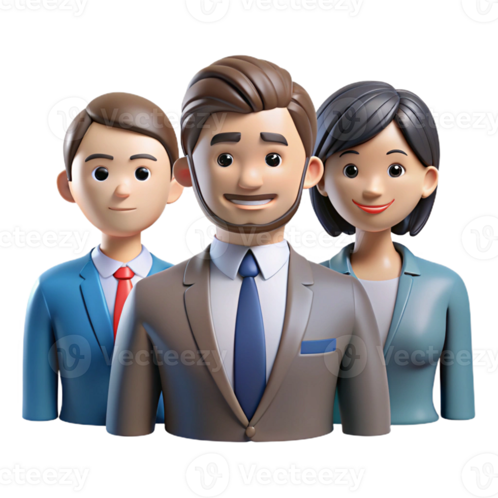 serene modern Group of Business People in Meeting Cutout Element detailed png