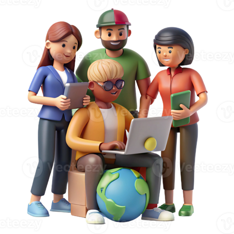 serene classic Group of Diverse People Working Together Cutout genuine png