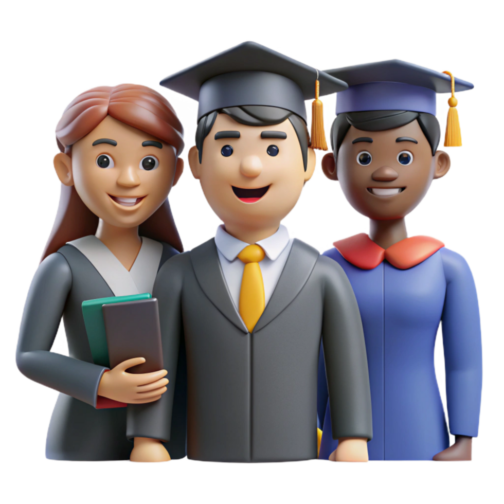 dramatic vintage Group of Graduates Posing for Photo Cutout high quality png