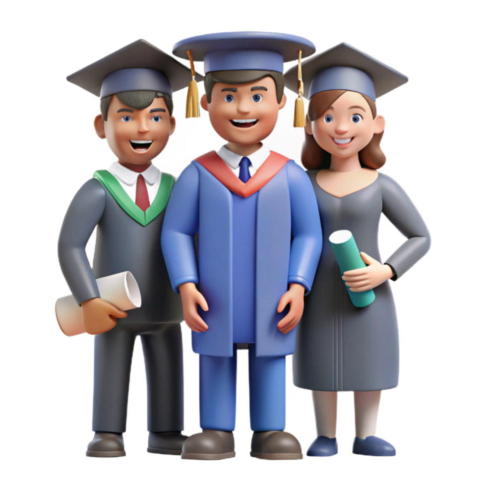 dramatic artistic Group of Graduates Posing for Photo Cutout detailed png