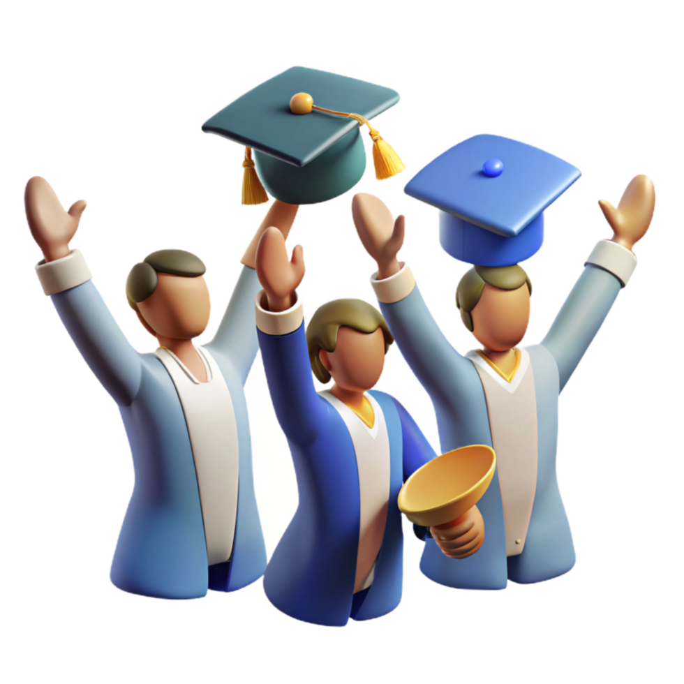 wonderful abstract Group of Graduates Throwing Caps in the Air Cutout genuine png