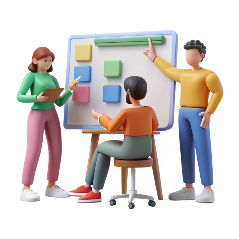 vibrant contemporary Group of People Brainstorming Silhouette Isolated genuine png