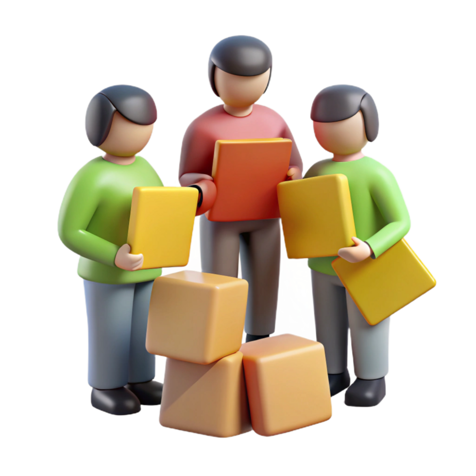 wonderful minimalist Group of People Brainstorming Silhouette Isolated exclusive png