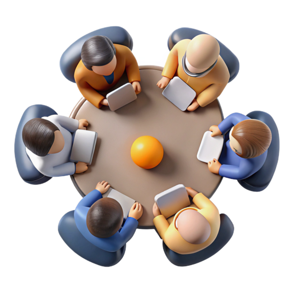 extraordinary rustic Group of People Brainstorming Silhouette Isolated authentic png
