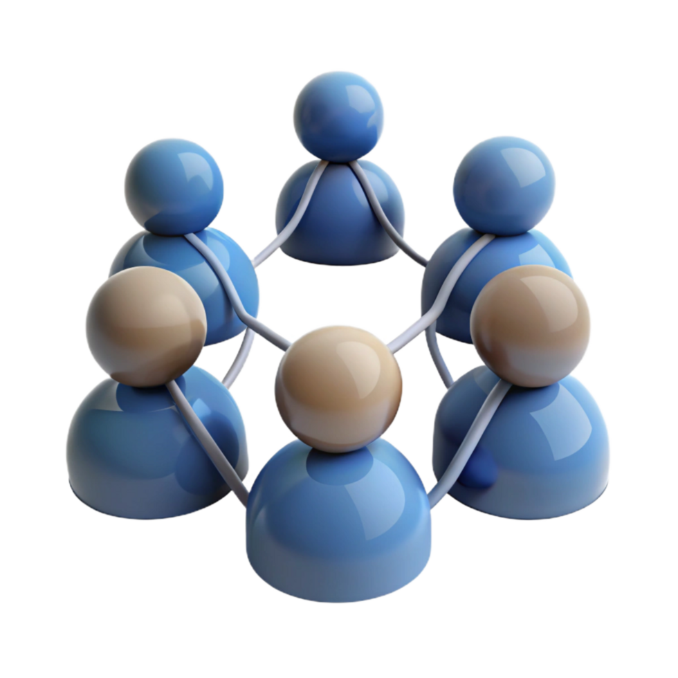 wonderful abstract Group of People Networking Silhouette Isolated high resolution png