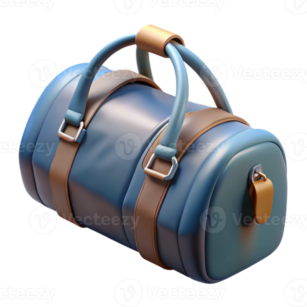 magnificent classic Gym Bag Duffel Style Transparent Background Cutout detailed png