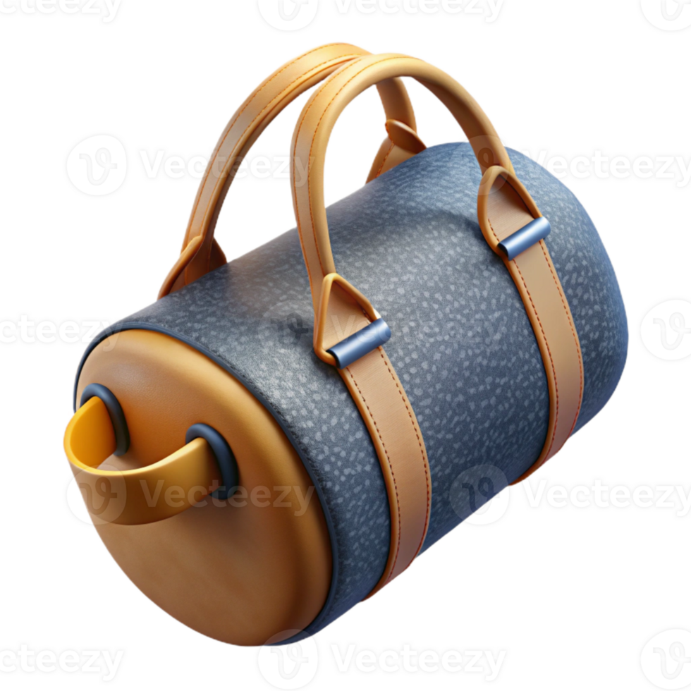 impressive modern Gym Bag Open Top View with Transparent Background 4K png