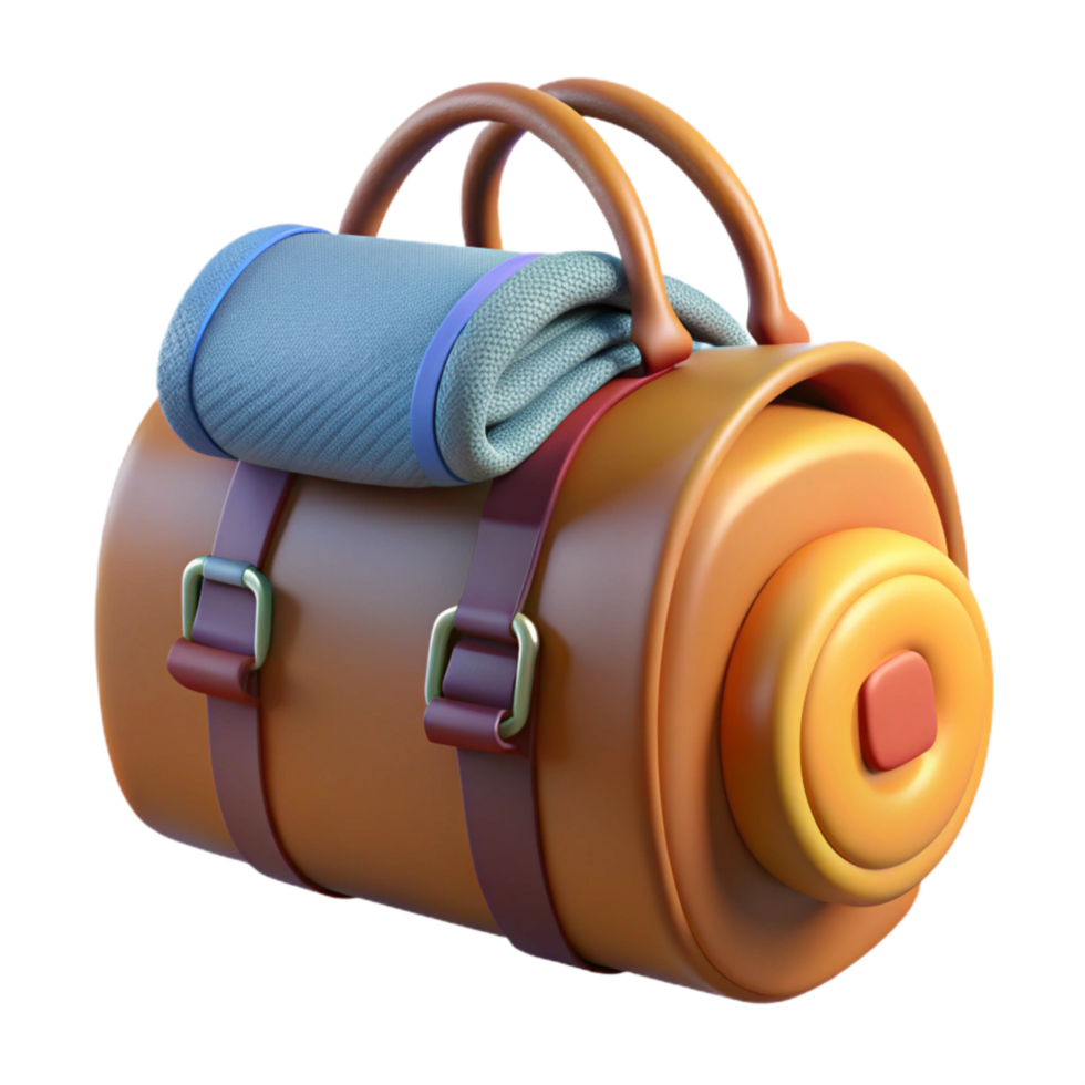 extraordinary contemporary Gym Bag with Towel and Water Bottle Isolated Element 4K png