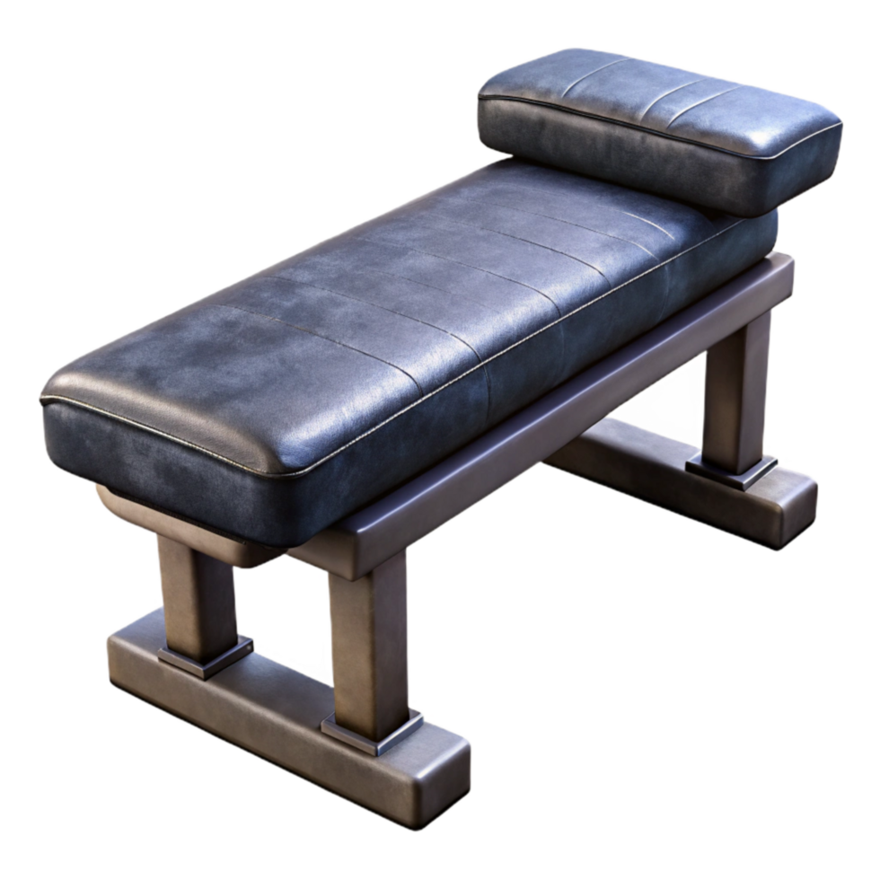 vibrant creative Gym Bench Upholstered Black Cutout Transparent Background exclusive png