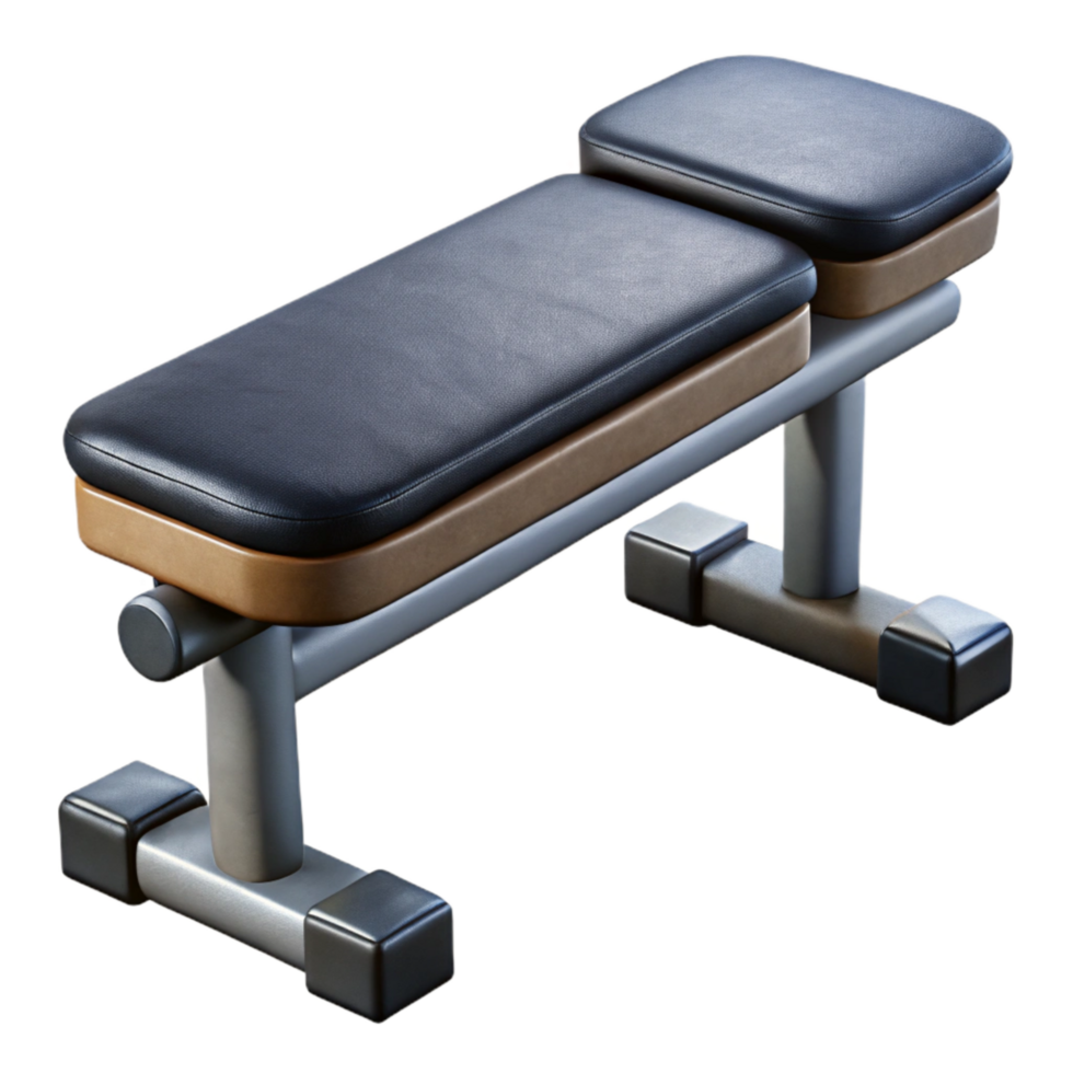 stunning creative Gym Bench Upholstered Black Cutout Transparent Background original png