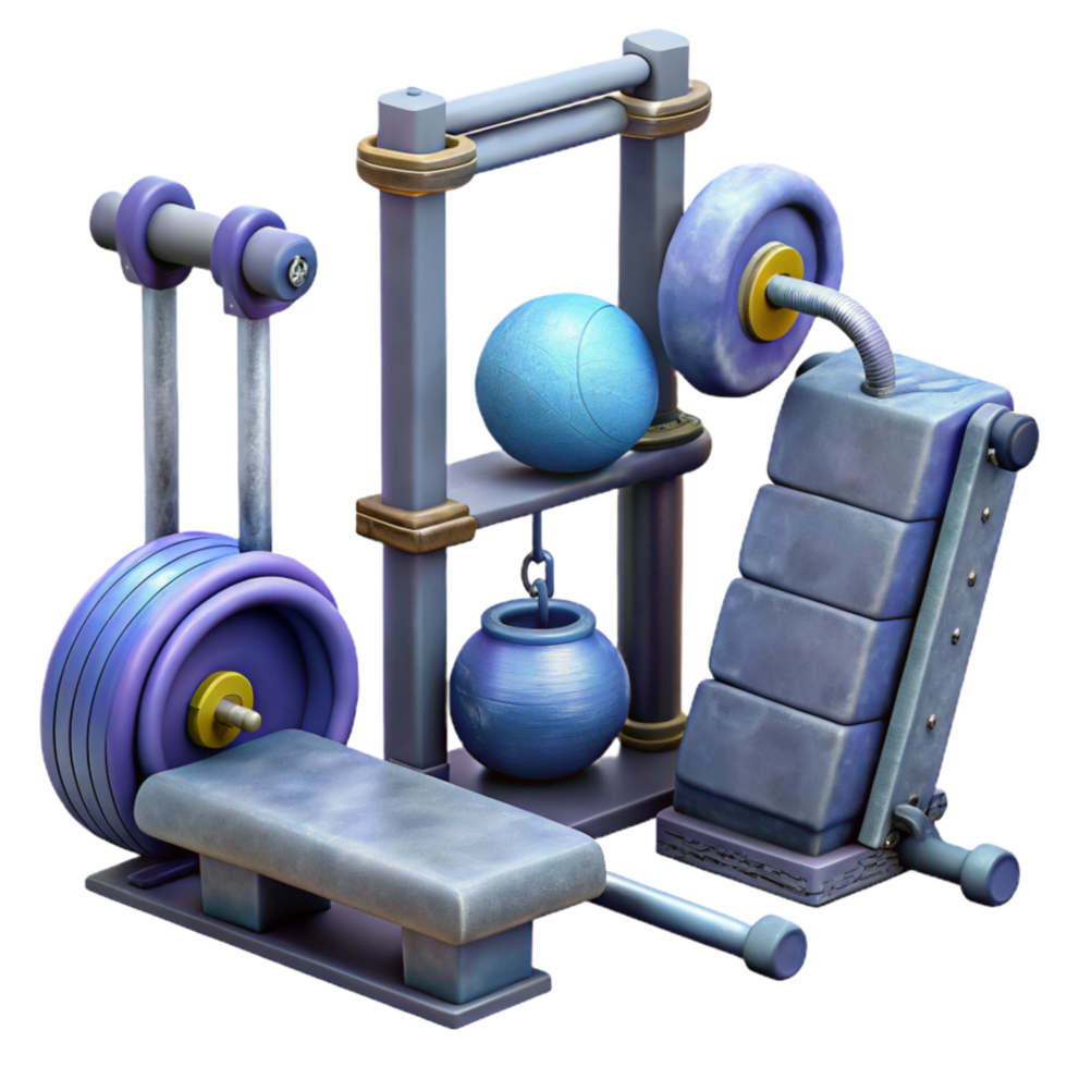 wonderful classic Gym Equipment Collection Isolated Elements high resolution png