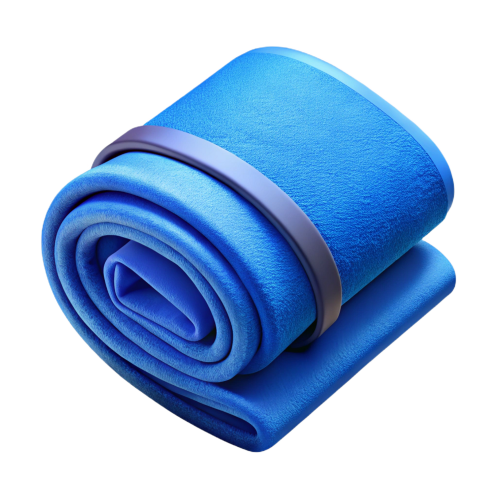 wonderful classic Gym Towel Folded Blue Transparent Background original png