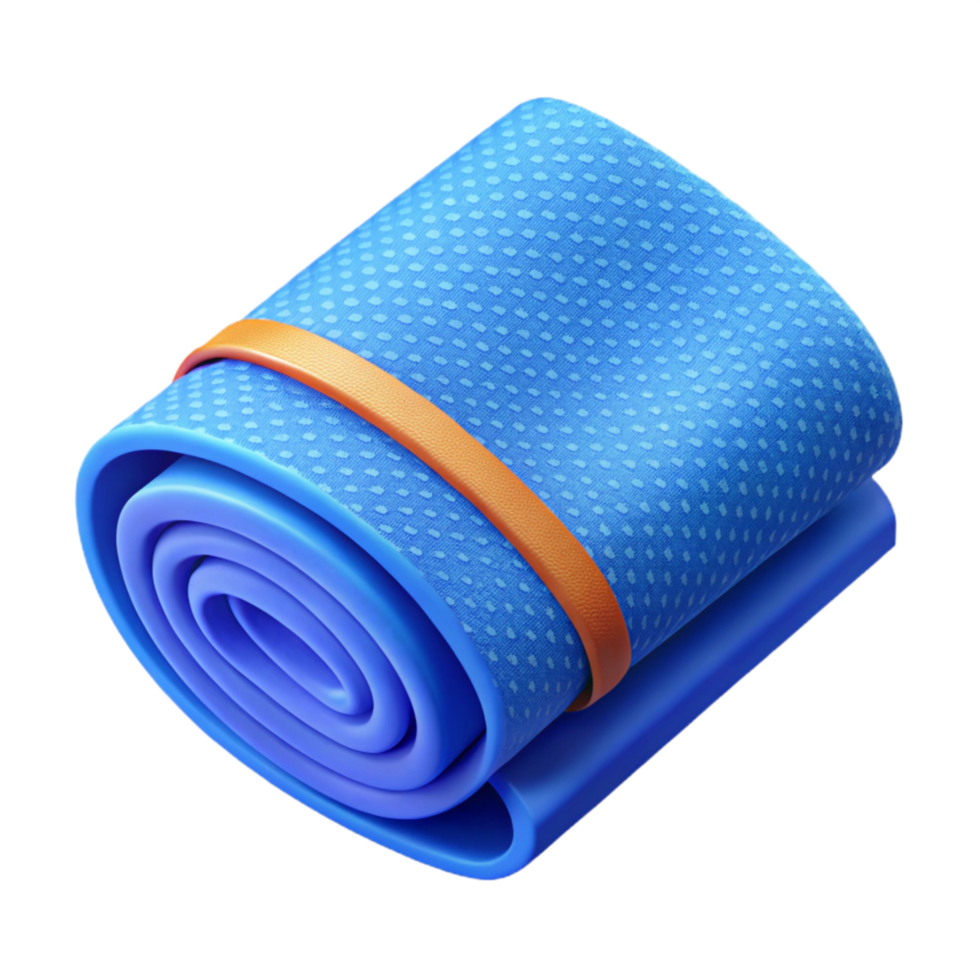 vibrant classic Gym Towel Folded Blue Transparent Background original png