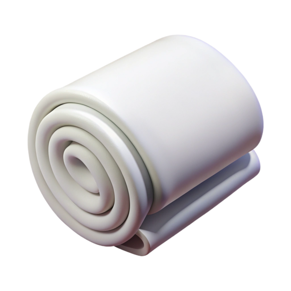 serene traditional Gym Towel White Folded Isolated Element high resolution png