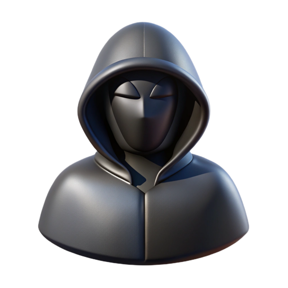 dramatic artistic Hacker Silhouette Black Solid Isolated high resolution png