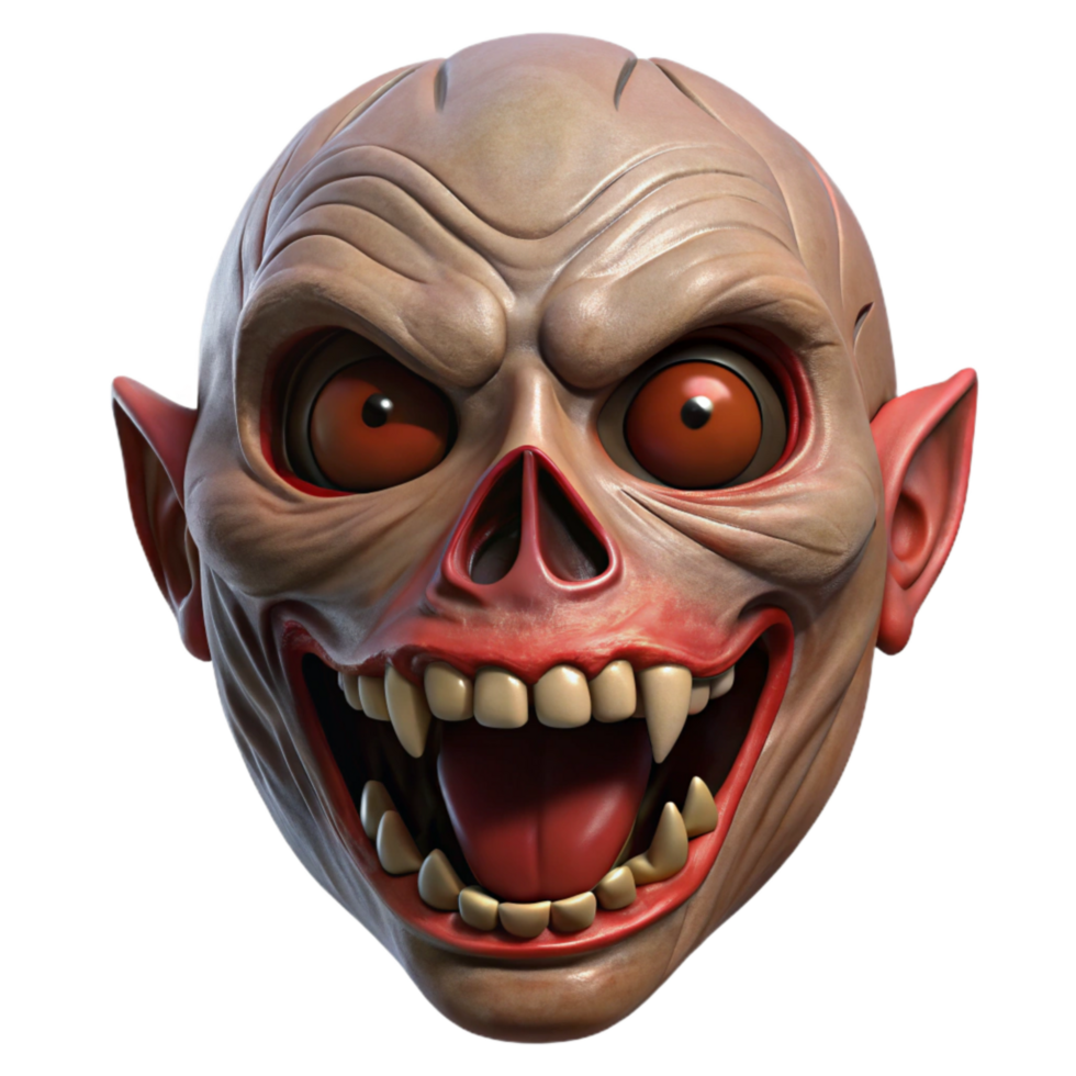 elegant rustic Halloween Mask Scary Design Isolated Element authentic png