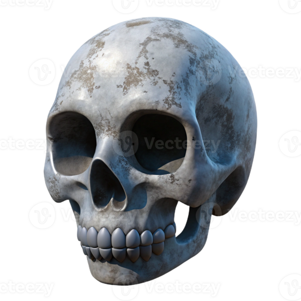 serene modern Halloween Skull Silhouette Cutout Transparent Background exclusive png