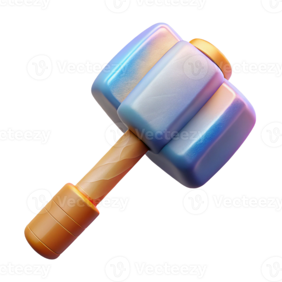 magnificent minimalist Hammer Front View Transparent Background professional png
