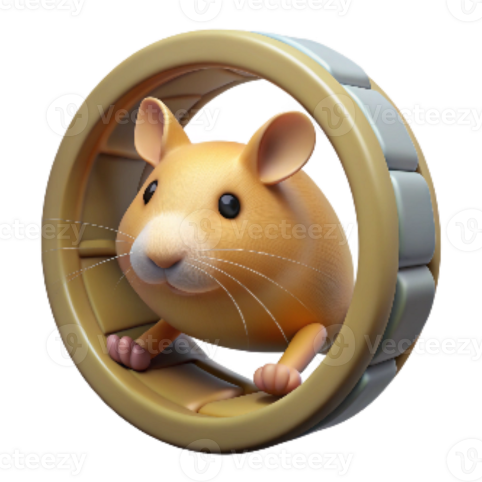 stunning contemporary Hamster in a Wheel Cutout Isolated original png