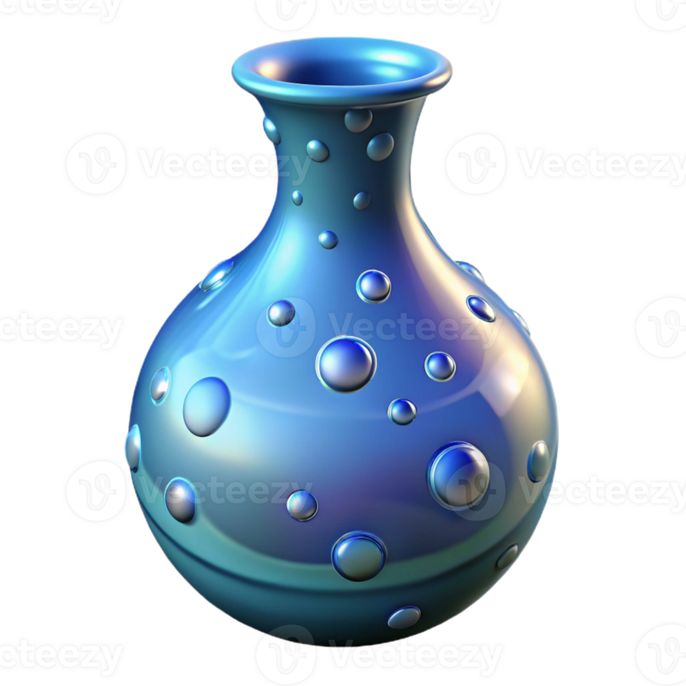 extraordinary rustic Handblown Glass Vase with Air Bubbles Cutout genuine png