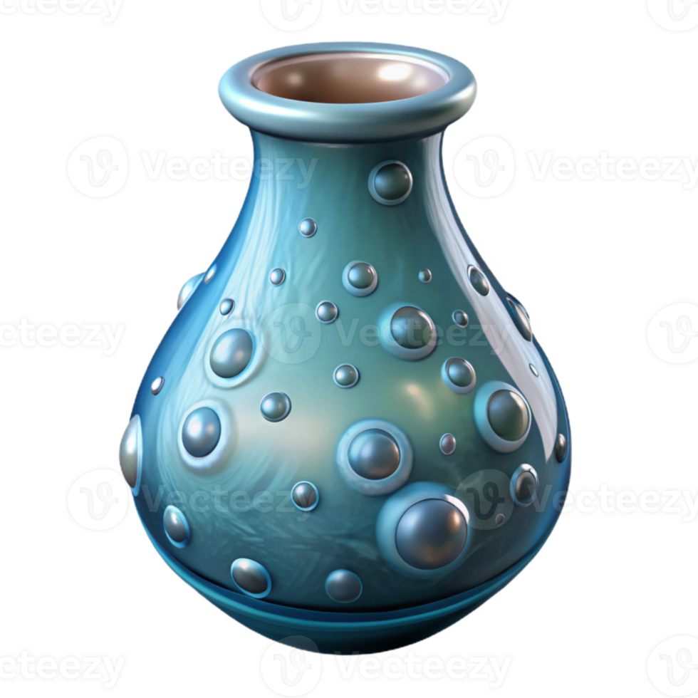 extraordinary minimalist Handblown Glass Vase with Air Bubbles Cutout high quality png