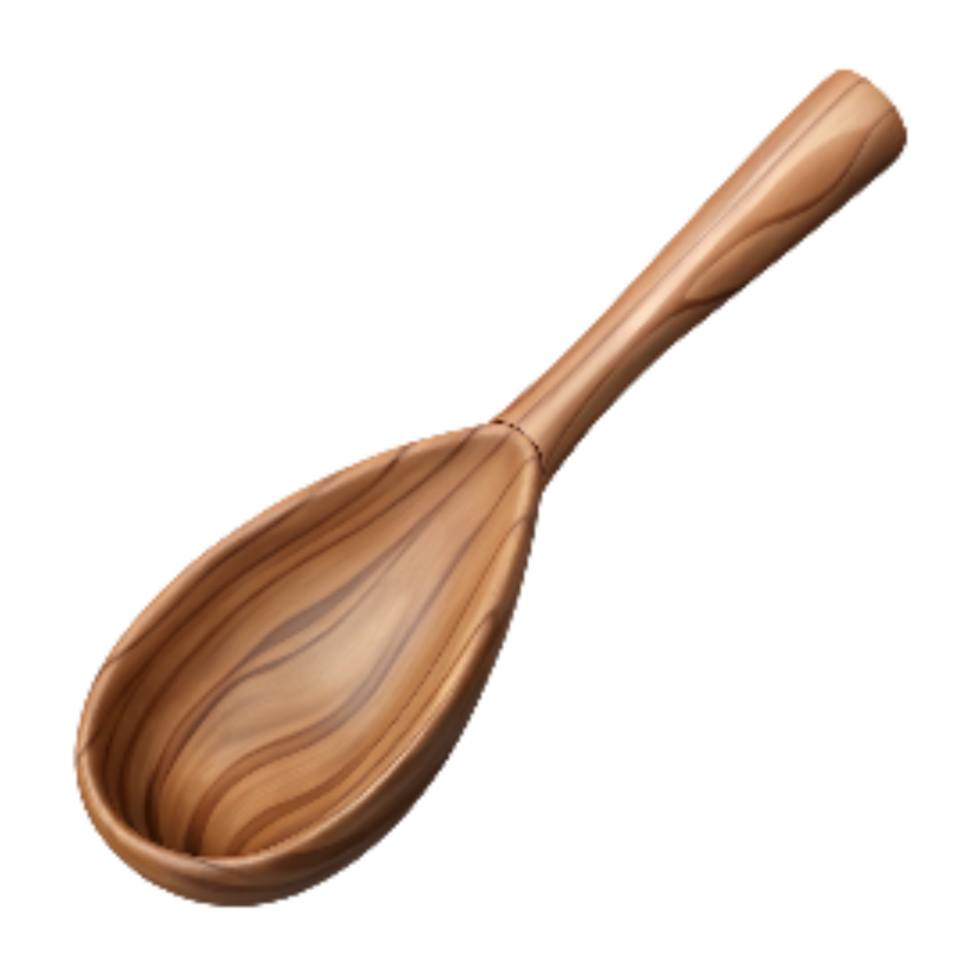 magnificent abstract Hand Carved Wooden Spoon Smooth Finish Isolated high quality png